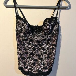 🎱Vintage black lace corset